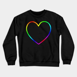 Rainbow Heart Outline Crewneck Sweatshirt